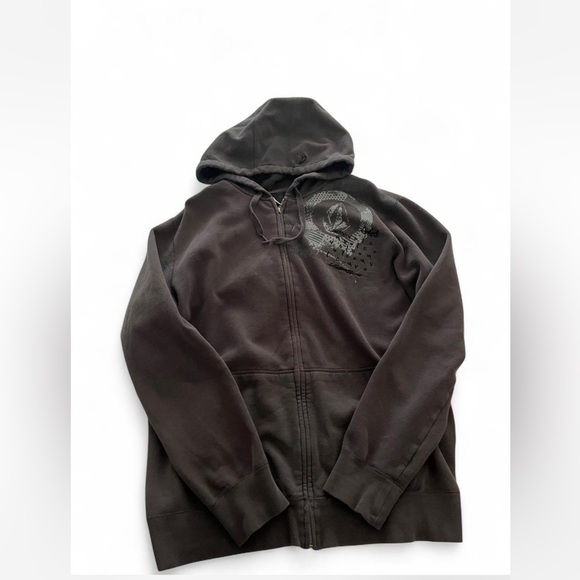 vintage volcom zip up with big hood and nice embroidered design - Picture 1 of 3
